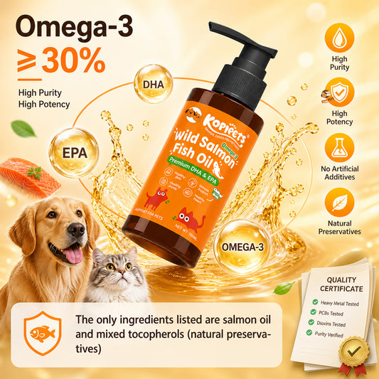 Kopipets Wild Salmon Fish Oil for Cats & Dogs 100ml