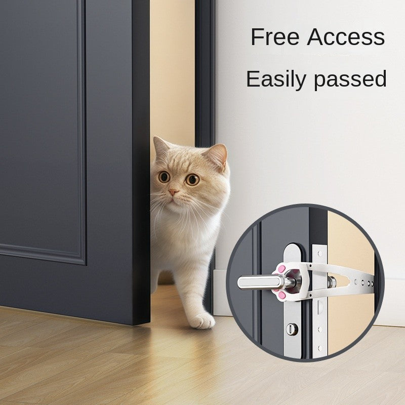 No-Drill Pet Door Stopper - Adjustable Gap Holder for Cats & Small Dogs, Lets Pets Move Freely