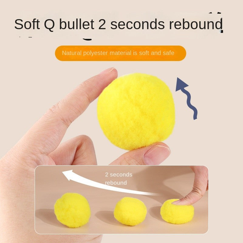 Cat Toy Ball Launcher Gun – Super Elastic EVA Balls (10-Pack) | Fun Shooting & Fetch Game for Indoor Cats