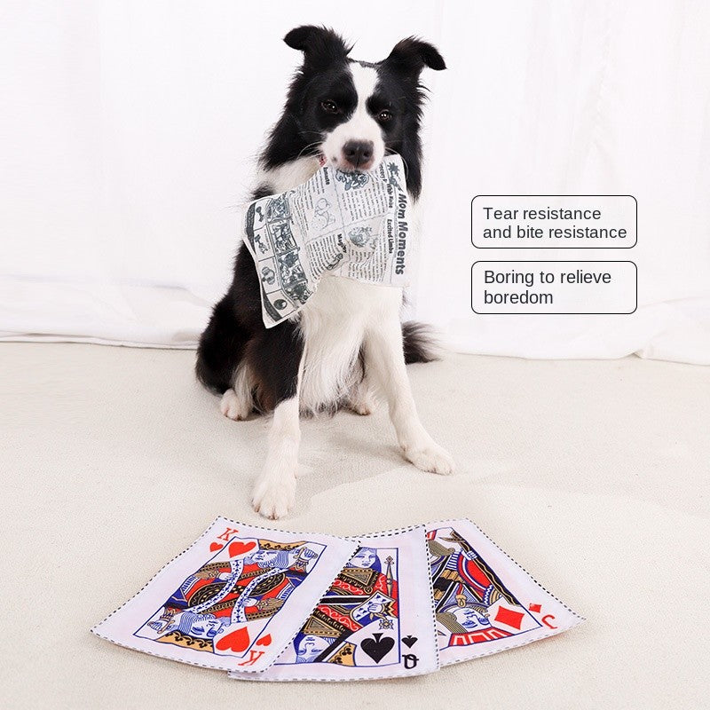 Crinkle Paper Dog Toy – Realistic Newspaper Design with Squeaker | Ultra-Durable Chew & Mental Stimulation
