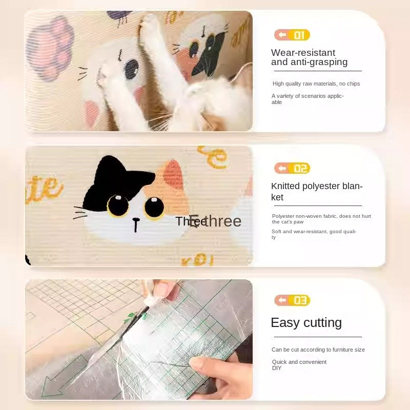Cat scratch protector for sofa & Wall-durable self-adhesive furniture guard | non-slip climbing pads & anti-shedding mat