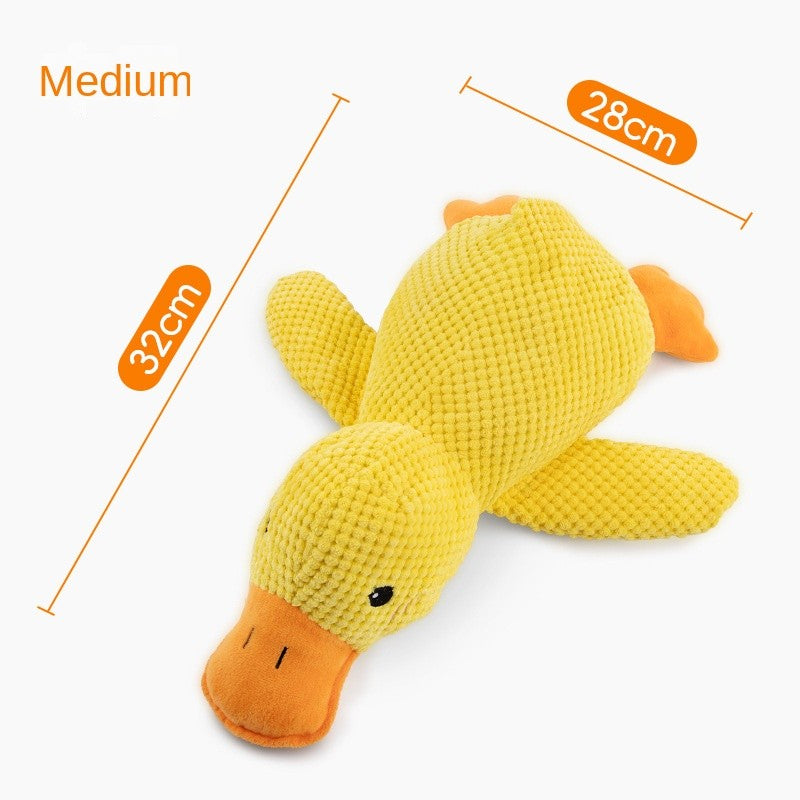 Squeaky Plush Duck Dog Toy - Cuddly & Durable Chew Companion for Small | Soft Sleep Buddy with Teeth-Cleaning Texture