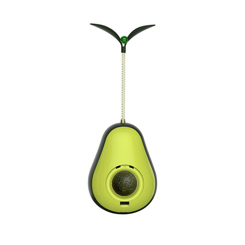 Avocado Wobble Cat Toy - Treat Dispensing Puzzle Ball for Boredom Relief, Self-Play Fun