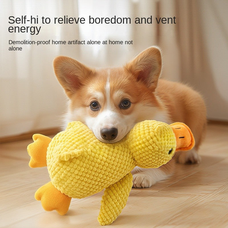 Squeaky Plush Duck Dog Toy - Cuddly & Durable Chew Companion for Small | Soft Sleep Buddy with Teeth-Cleaning Texture