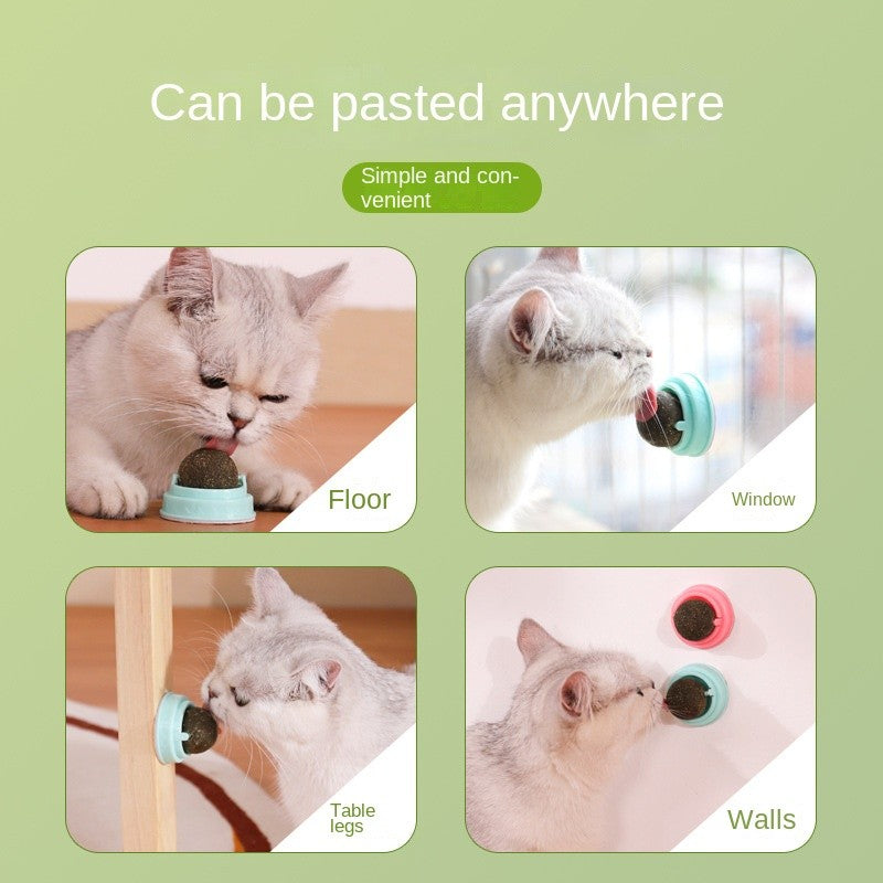 Crab & Avocado Catnip Toys - Self-Rolling Dental Chew Ball with Catnip | for Teeth Cleaning & Play
