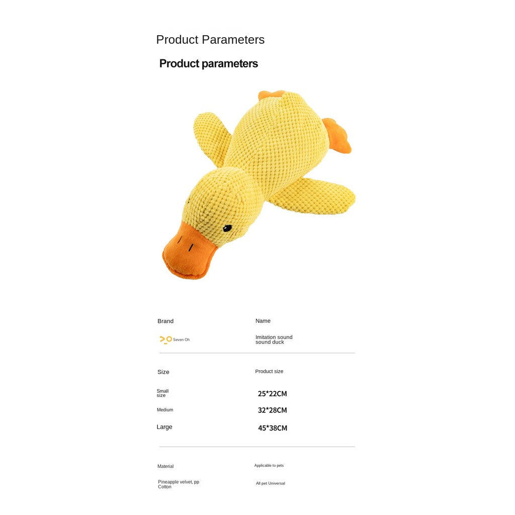 Squeaky Plush Duck Dog Toy - Cuddly & Durable Chew Companion for Small | Soft Sleep Buddy with Teeth-Cleaning Texture