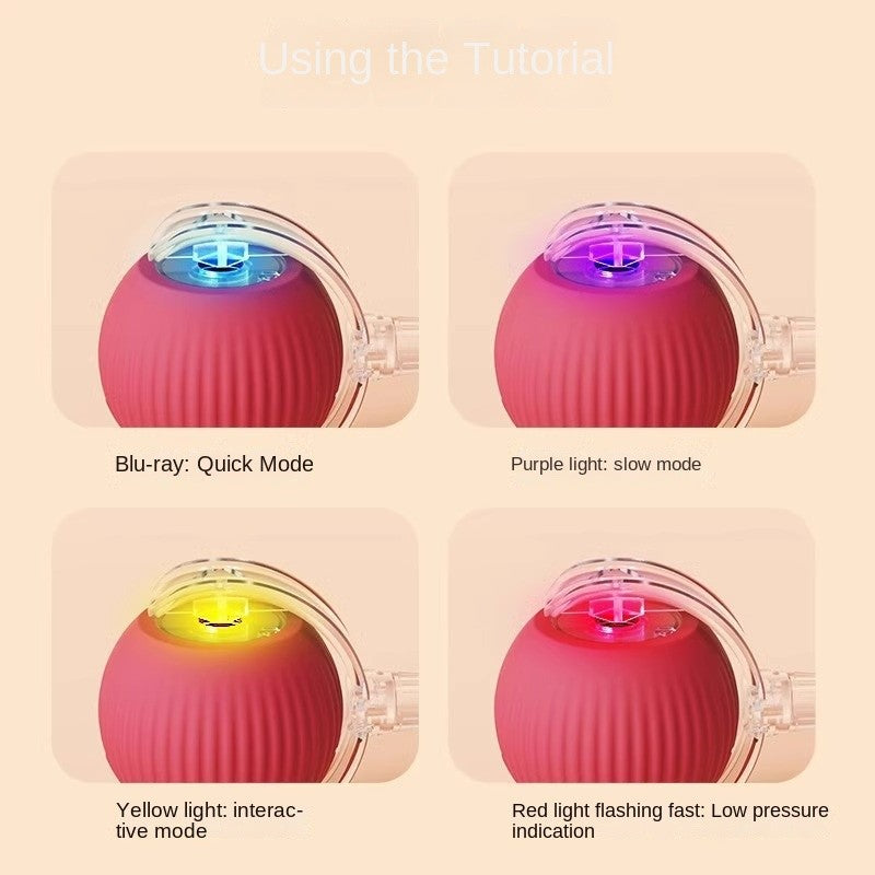 Automatic Self-Moving Cat Toy Ball - Smart Interactive Teaser with Flashing Lights & Random Bounce