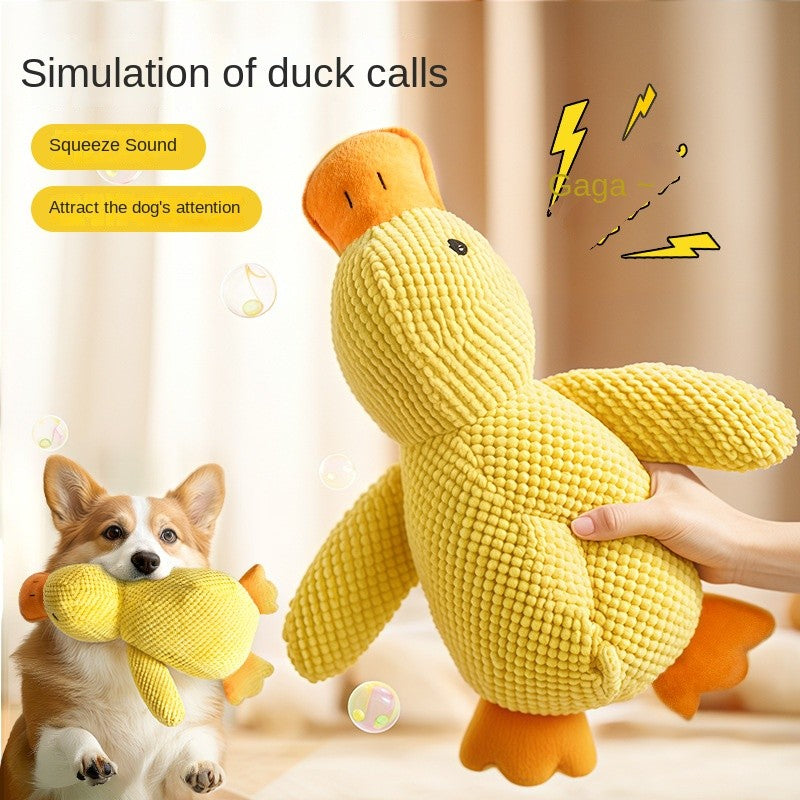 Squeaky Plush Duck Dog Toy - Cuddly & Durable Chew Companion for Small | Soft Sleep Buddy with Teeth-Cleaning Texture