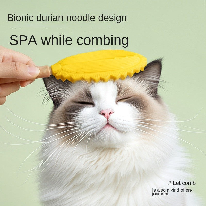 2-in-1 Pet Grooming Brush - Massage & Deshedding Tool for Cats, Removes Loose Fur with Comfort