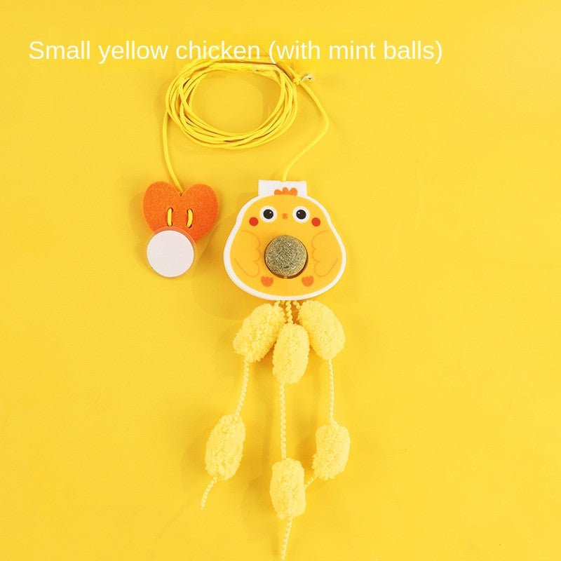 Hanging Cat Toy-By Hook Elastic Rope with Feather & Mouse Teaser | Self-Play Fun for Indoor Cats
