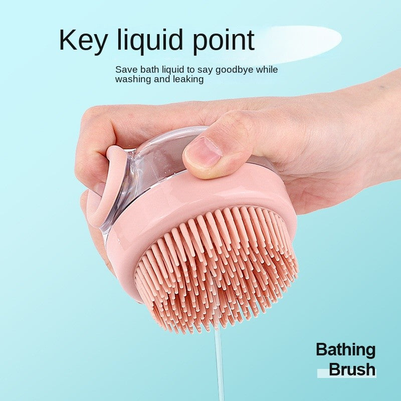Pet Bath Brush - Silicone Massage Grooming Tool for Cats & Dogs | Waterproof Deshedding Scrubber