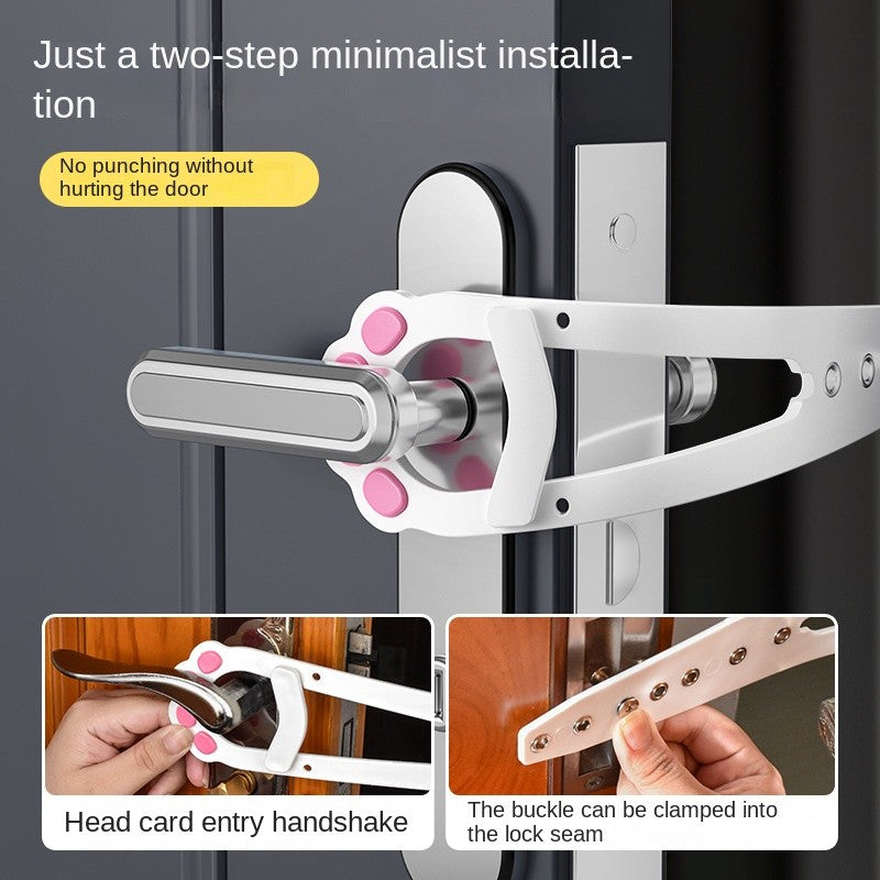 No-Drill Pet Door Stopper - Adjustable Gap Holder for Cats & Small Dogs, Lets Pets Move Freely