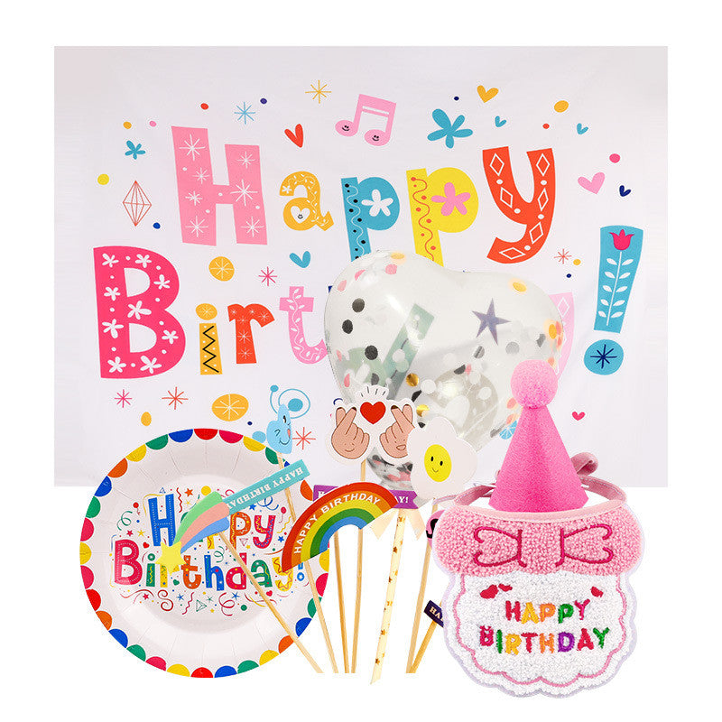 Pet Birthday Party Set - Cat & Dog Birthday Hat & Bib Outfit | Cute Party Accessories for Puppy/Kitten Celebration
