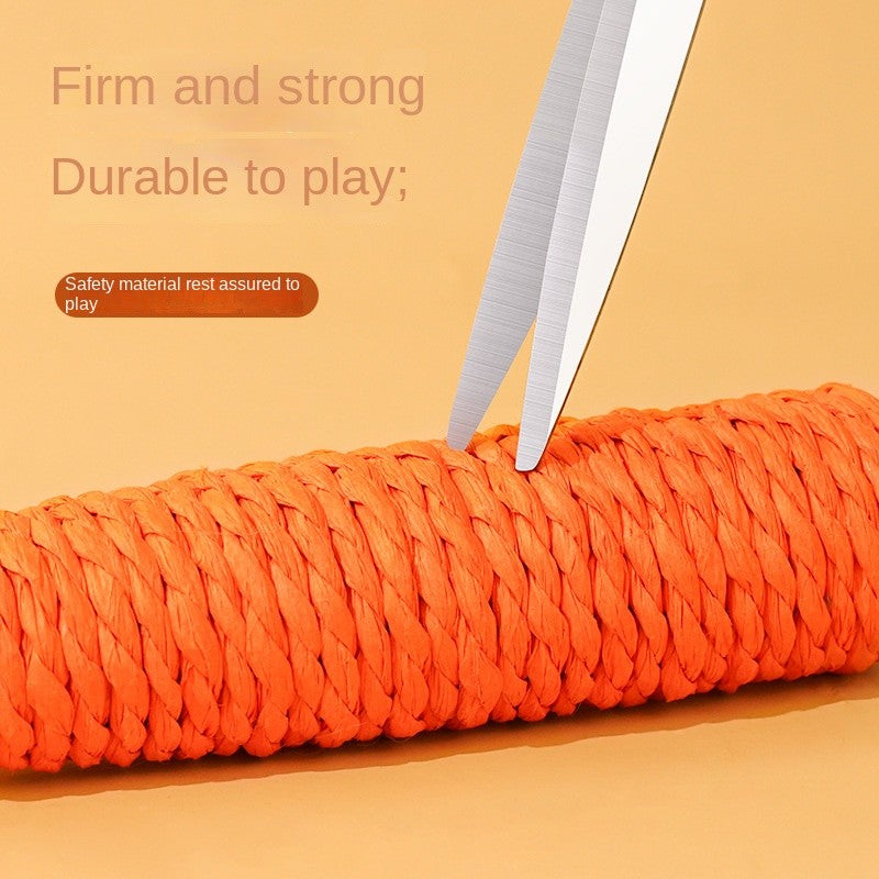 Carrot Cat Chew Toy – Self-Play & Boredom Buster for Kittens | Durable Paper Rope for Scratching, Biting & Teething