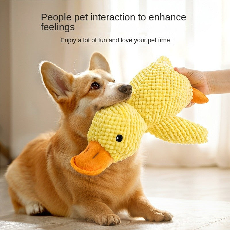 Squeaky Plush Duck Dog Toy - Cuddly & Durable Chew Companion for Small | Soft Sleep Buddy with Teeth-Cleaning Texture