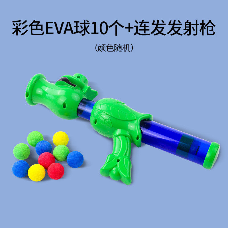 Cat Toy Ball Launcher Gun – Super Elastic EVA Balls (10-Pack) | Fun Shooting & Fetch Game for Indoor Cats