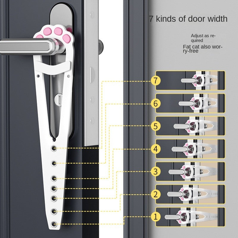 No-Drill Pet Door Stopper - Adjustable Gap Holder for Cats & Small Dogs, Lets Pets Move Freely