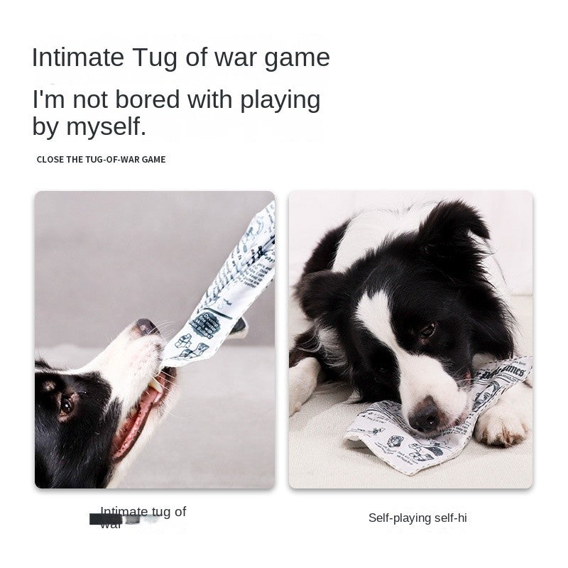 Crinkle Paper Dog Toy – Realistic Newspaper Design with Squeaker | Ultra-Durable Chew & Mental Stimulation