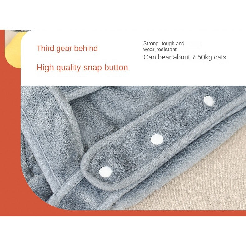 Cat Cuddle Apron - Hands-Free Cat Carrier with Anti-Scratch Pockets | Hair-Proof Pet Holding Dress