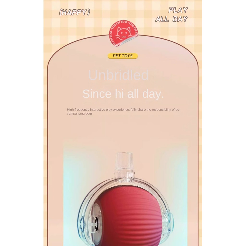 Automatic Self-Moving Cat Toy Ball - Smart Interactive Teaser with Flashing Lights & Random Bounce