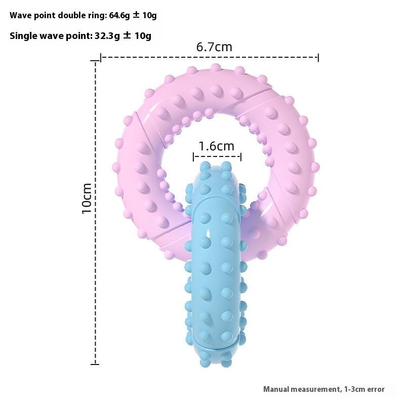Kopipets Local Seller Pet Toy Durable TPR Double-Ring Slipper Chew Toy Dogs Teeth Cleaning