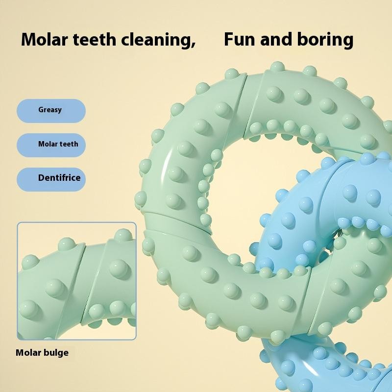 Kopipets Local Seller Pet Toy Durable TPR Double-Ring Slipper Chew Toy Dogs Teeth Cleaning