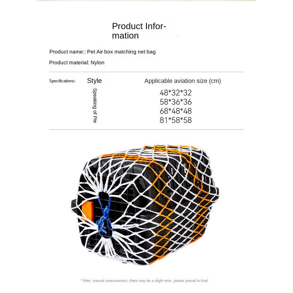 Extra Thick & Dense Pet Airline Crate Cover - Escape-Proof Mesh Net for Secure Travel Transport