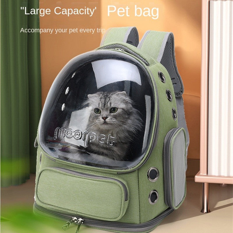 Space capsule cat backpack carrier-breathable pet travel bag for cats/dogs