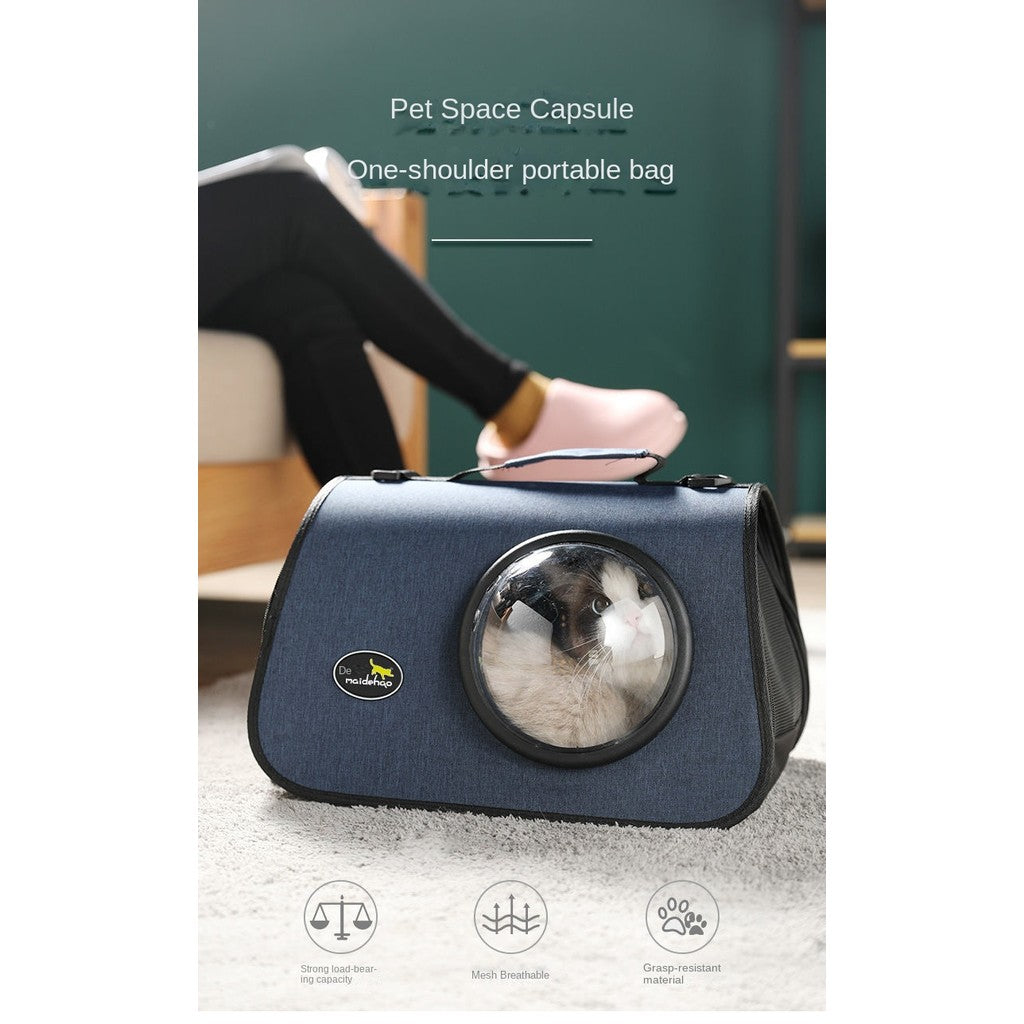 Hands-Free Pet Sling Carrier - Single Shoulder & Crossbody Cat/Dog Outing Bag