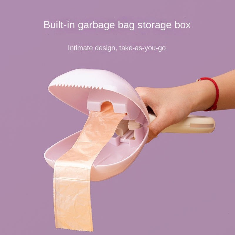 Portable Dog Poop Scooper - Built-in Waste Bags for On-the-Go Cleanup