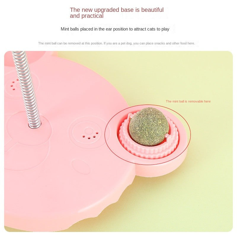 Cat Toy Ball - Self-Play, Teaser Stick, Durable Tumbler & Food Dispenser
