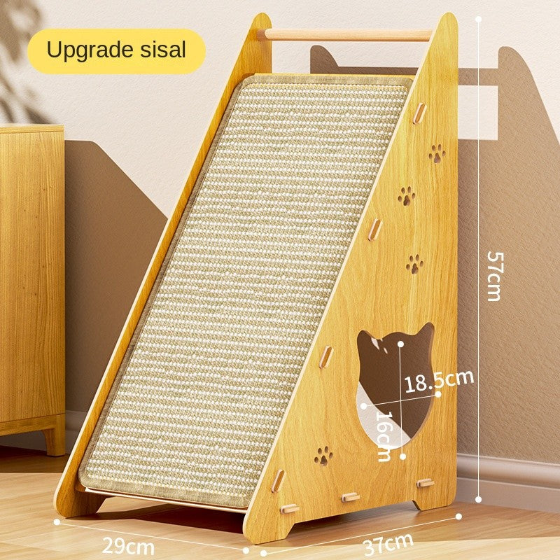 Triangle Sisal Cat Scratching Post - Wall-Mounted Triangle Scratch Board for Furniture Protection