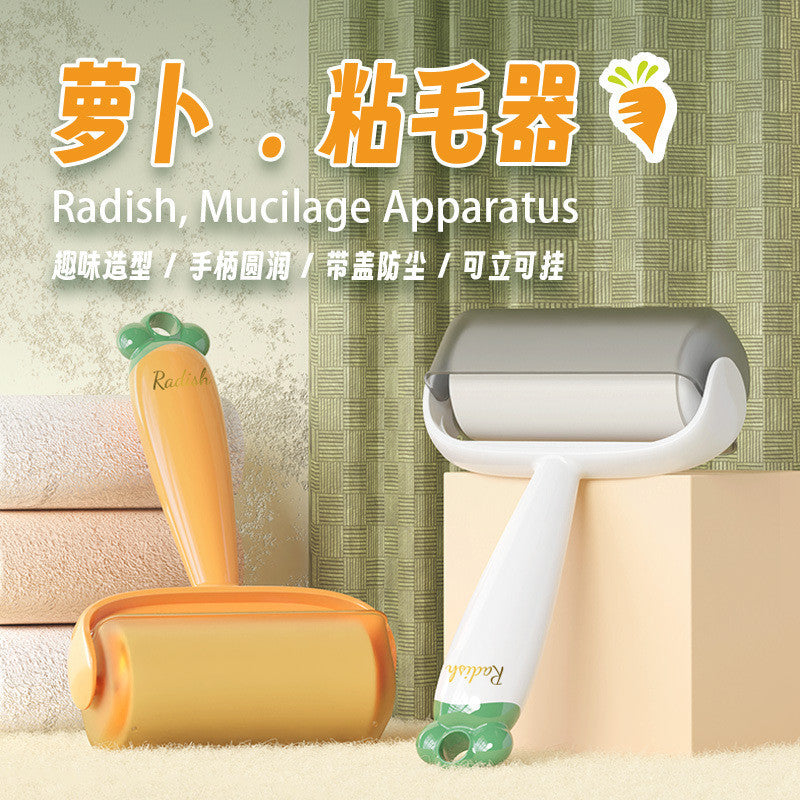 16CM Carrot Pet Hair Roller - Sticky Lint Remover for Clothes, Furniture, Car Seats (Tear-off Paper)