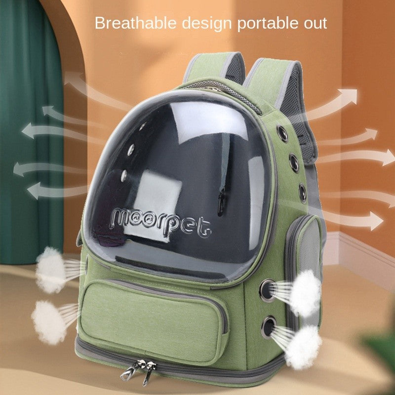 Space capsule cat backpack carrier-breathable pet travel bag for cats/dogs