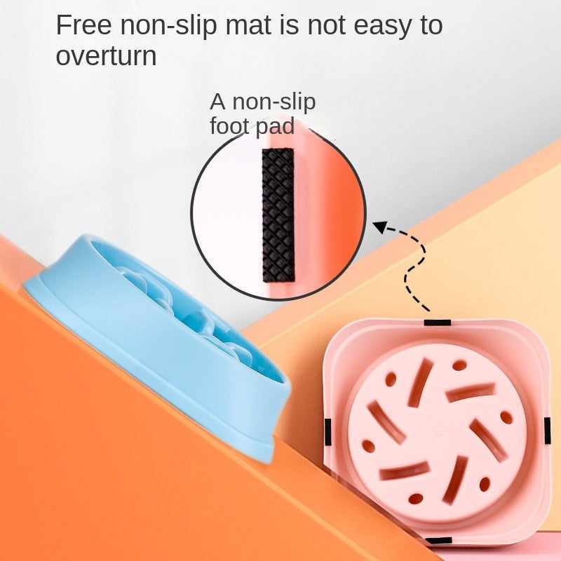16.5CM Slow Feeder Dog Bowl – Perfect Size for Medium Breeds | Anti-Gulp Maze Design with Non-Slip Base