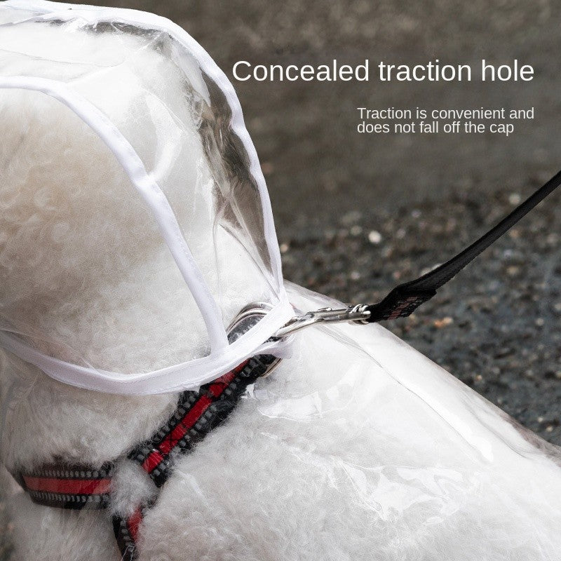 Waterproof Dog Raincoat - Clear Transparent Design for Small/Medium Dogs