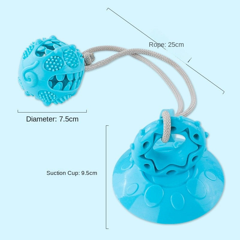 Tough Dog Chew Toy with Suction Cup - Interactive Slow Feeder & Tug-of-War Toy for Boredom Relief