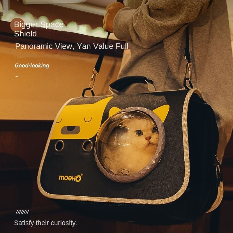 Hands-Free Pet Sling Carrier - Single Shoulder & Crossbody Cat/Dog Outing Bag
