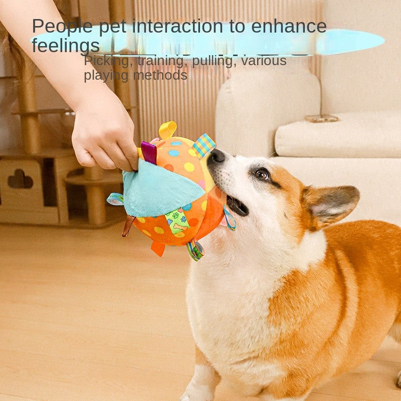 Squeaky Dog Toy Ball - Durable Plush Chew Ball for Small Dogs (Poodles, Corgis) | Energy-Burning Fetch