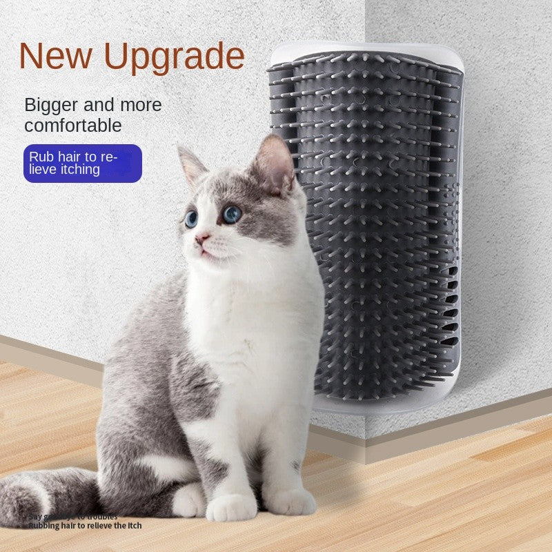 Cat Self-Grooming Toy - Corner Scratching Post with Catnip for Rubbing & Play