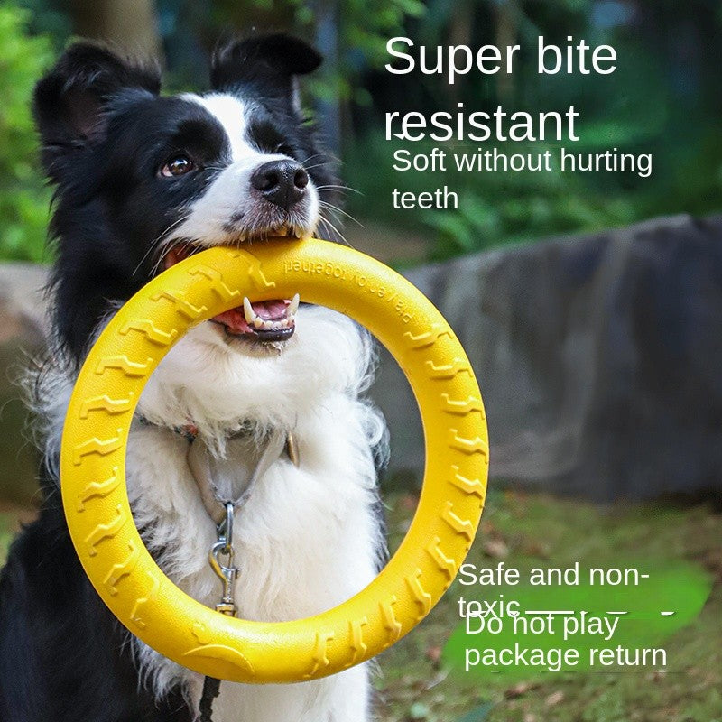 Dog Toy Ball Set - Chew-Proof Flying Disc & Ring for Small Breed Puppies