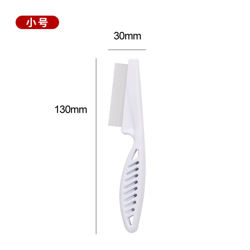 Pet Grooming Comb - Stainless Steel Dog & Cat Brush for Fleas, Dense Teeth
