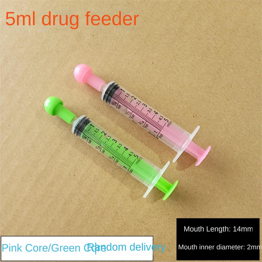 Pet Feeding Syringe - Colorful Plastic Medicine Dispenser for Cats/Dogs (5ml/10ml)