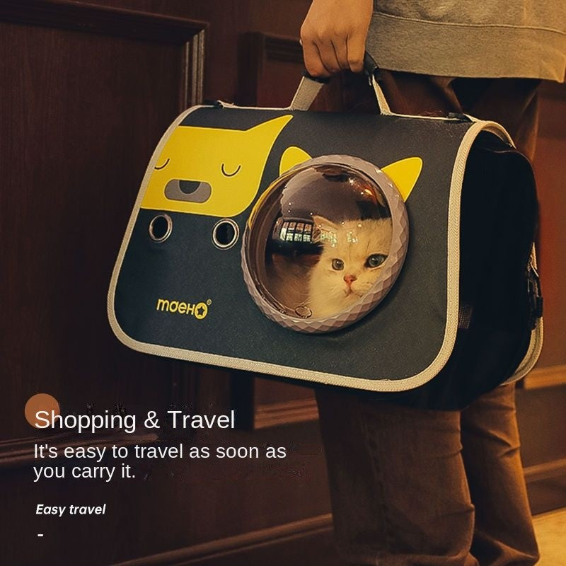 Hands-Free Pet Sling Carrier - Single Shoulder & Crossbody Cat/Dog Outing Bag