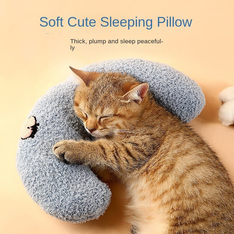 Moon-Shaped Pet Pillow for Dogs & Cats – Soft Plush Sleeping Bed for Small Pets | Cozy Cuddle Pad