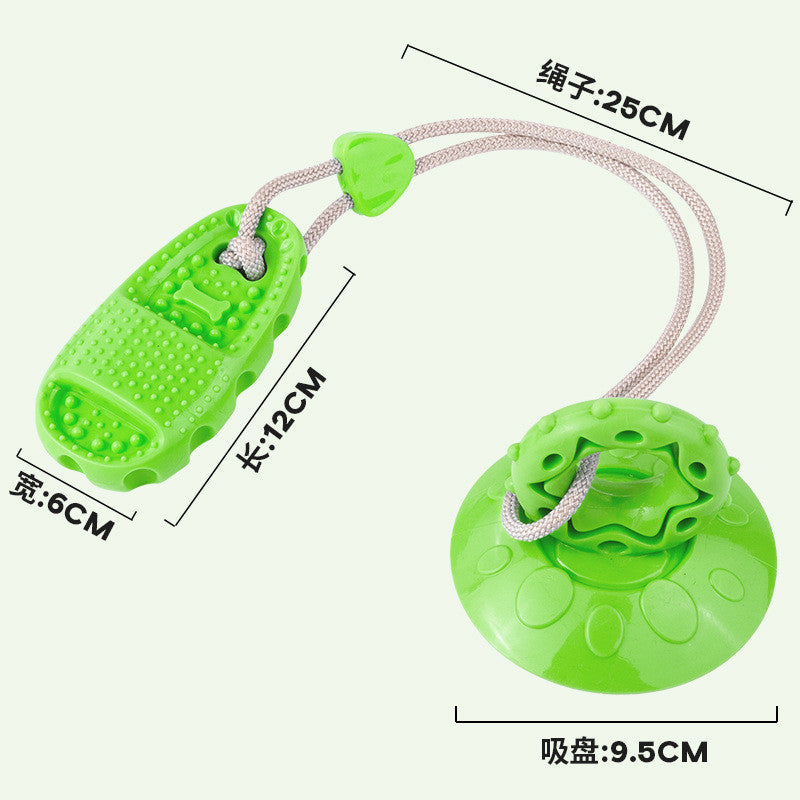 Tough Dog Chew Toy with Suction Cup - Interactive Slow Feeder & Tug-of-War Toy for Boredom Relief