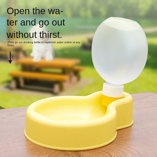 Portable Pet Water Bottle - Foldable Travel Bowl with Carabiner for Dogs & Cats On-The-Go