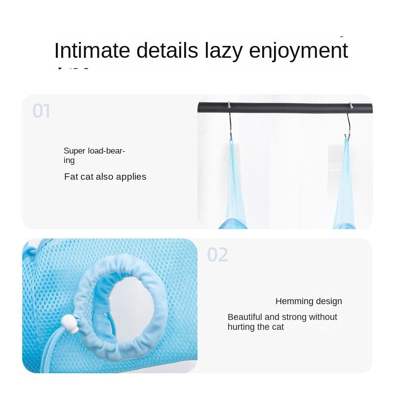 Pet Grooming Hammock - for Cat/Dog Nail Trimming, Bathing & Ear Cleaning (S/M Size)