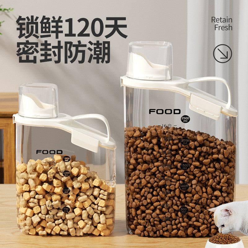 Airtight Pet Food Storage Container - Vacuum Sealed for Dog/Cat Dry Food & Treats
