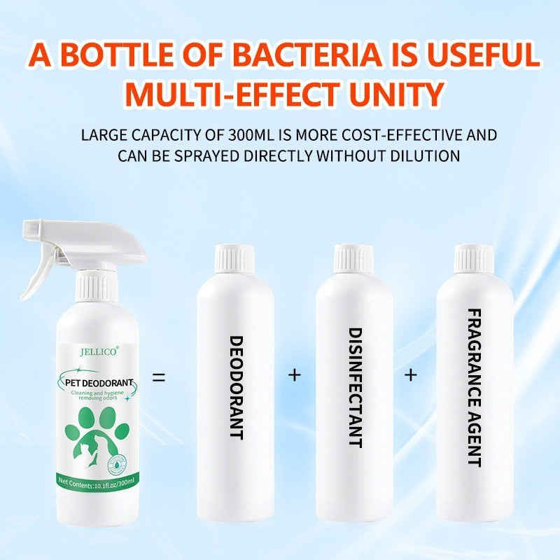 Pet Odor Eliminator Spray - Enzyme-Powered Stain & Smell Remover for Cat/Dog Urine